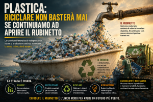 Plastica: riciclare non basterà mai se continuiamo ad aprire il rubinetto